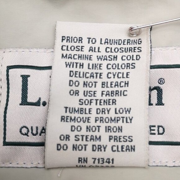 L.L. Bean Men's Size Medium Reg. Tan Full Zip Fleece Lined Vest - Picture 4 of 4